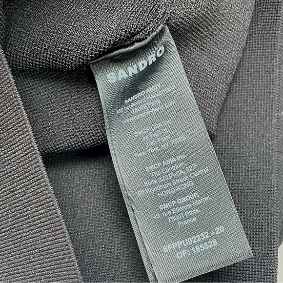 Sandro Knit Pearl Trim Crop Top Sleevles Jumper Small - Picture 4 of 7